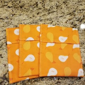 Set of 3 Reusable Snack bag/ Sandwich Bag